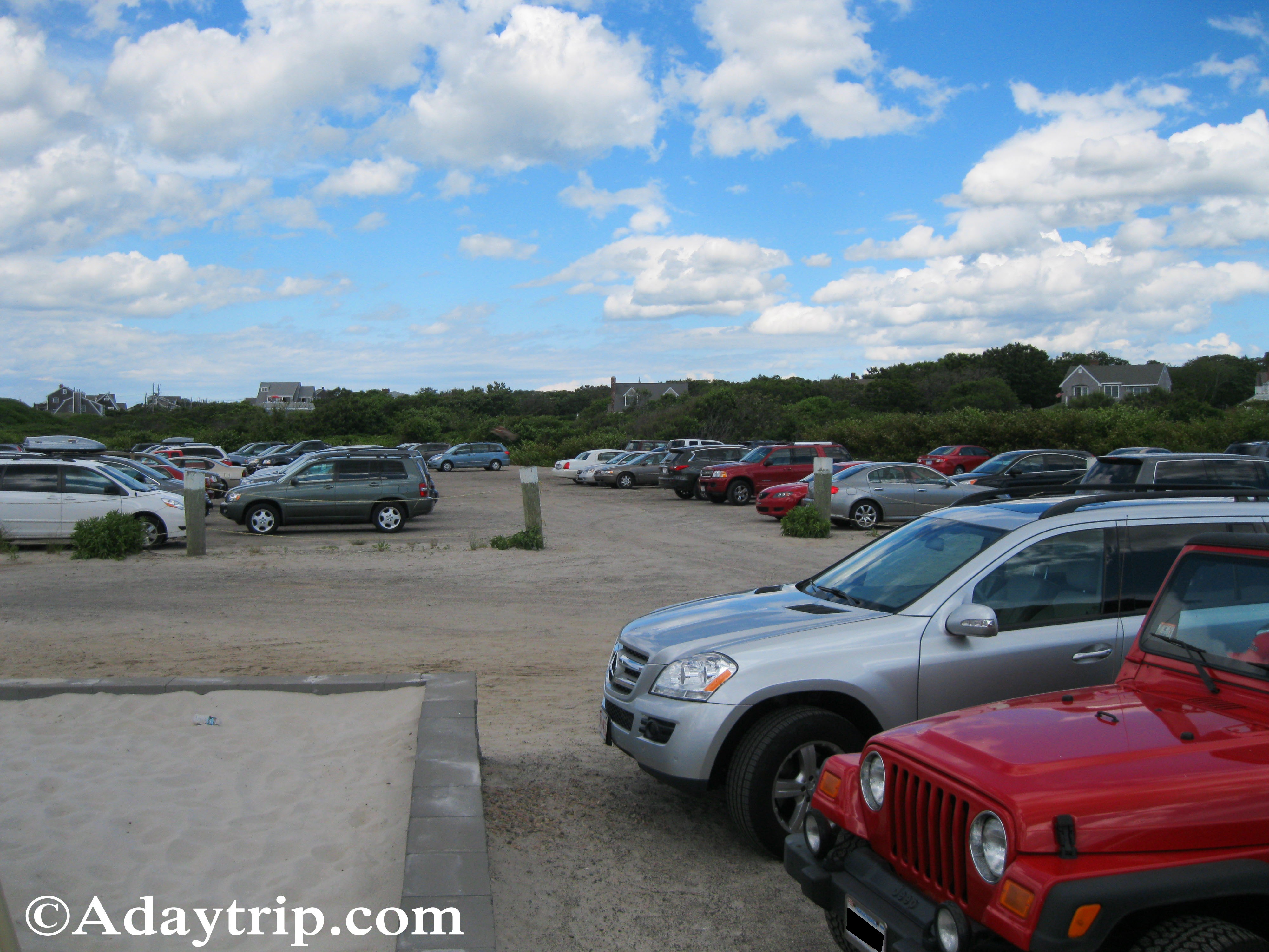 The Parking Lot at Mayflower Beach in Dennis MA