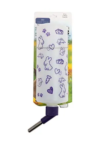 Lixit frosted plastic 32oz weather-resistant water bottle for small animals