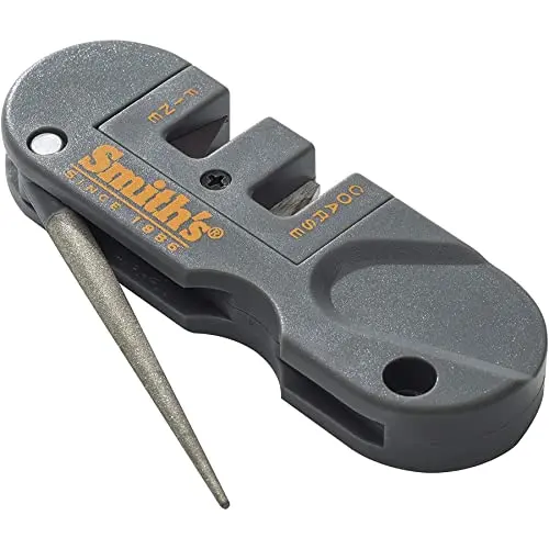 Smith's PP1 Pocket Pal gray fold-out knife sharpener