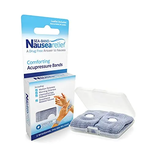 Classic grey Sea-Band acupressure wristbands for motion sickness