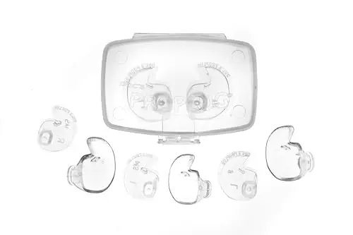 Doc's Proplugs Vented Earplugs Combo Pack with four size pairs in a clear case