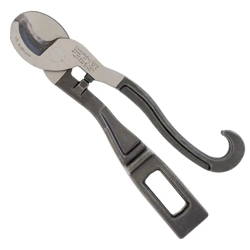 Channellock 87 9-inch Rescue Tool, a compact spanner wrench and cable cutter made of alloy steel.