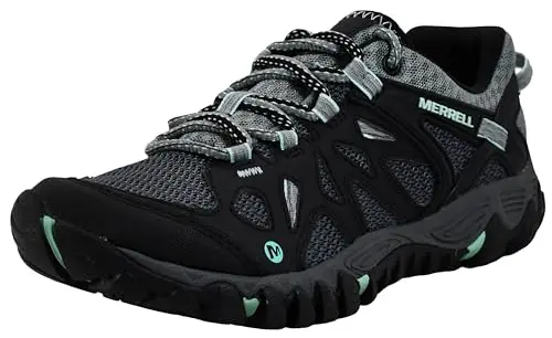 Merrell All Out Blaze Aero water hiking shoe in black and green