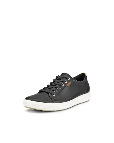 ECCO Soft 7 women's leather sneaker in black