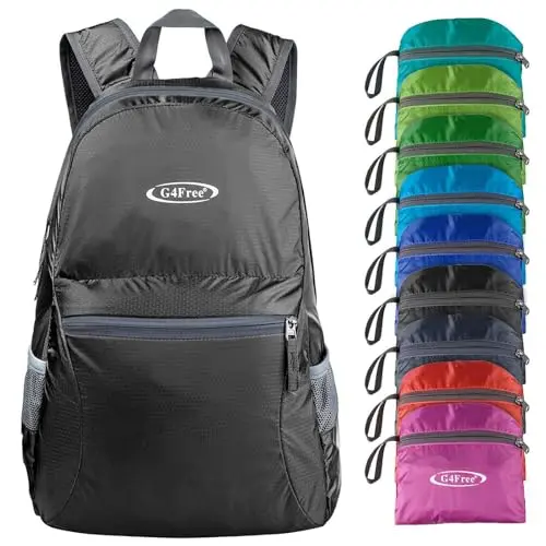 G4Free 20L foldable backpack folded and unfolded