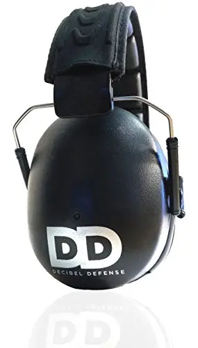 Decibel Defense black professional safety earmuffs with high NRR rating