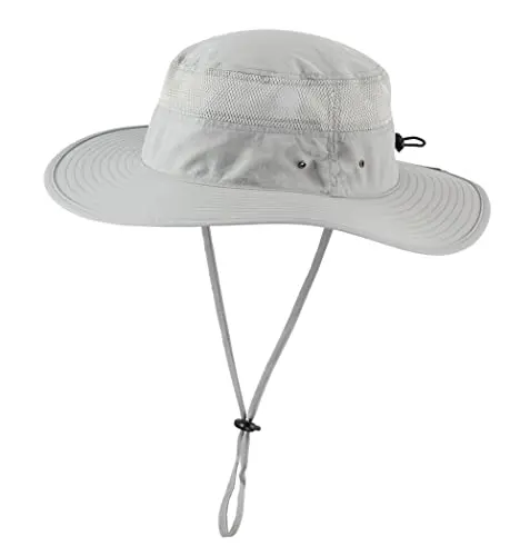 Home Prefer UPF50+ Wide Brim Sun Hat in Grey