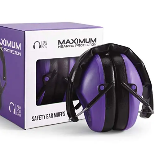 Pro For Sho purple compact hearing protection earmuffs