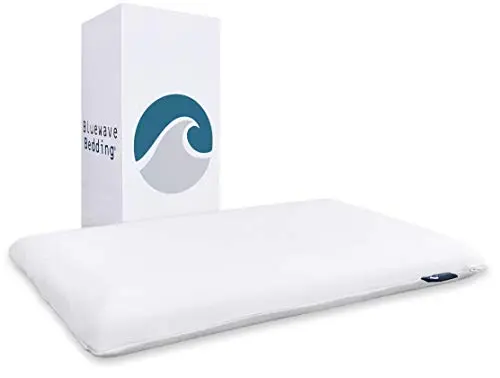 Bluewave Bedding Ultra Slim 2.75-inch white gel memory foam pillow