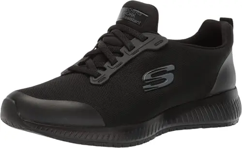 Skechers Women's Squad Sr black slip-resistant work shoe
