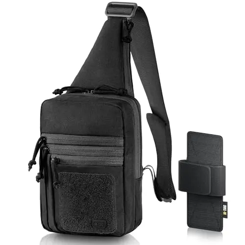 M-Tac tactical sling bag with loop panel for accessory attachment