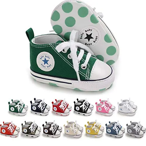 Tutoo Unisex Baby High Top Canvas Sneakers
