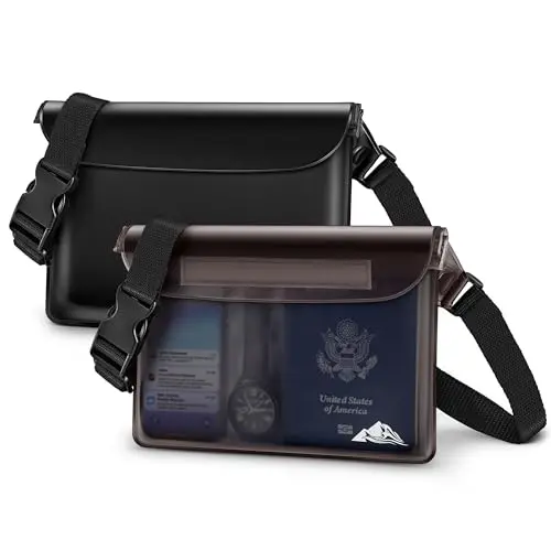 HEETA waterproof fanny pack in black and grey