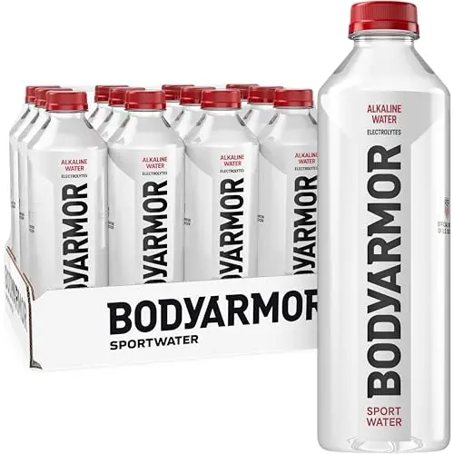 BODYARMOR SportWater 1 Liter alkaline water bottles in a 12-pack