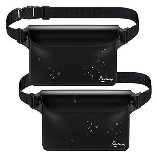 iKuShang waterproof fanny pack in black