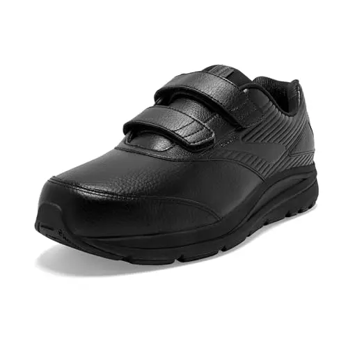 Brooks Men's Addiction Walker V-Strap 2 walking shoe with velcro straps in black