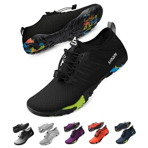 SIMARI unisex water shoes with mesh upper and rugged sole