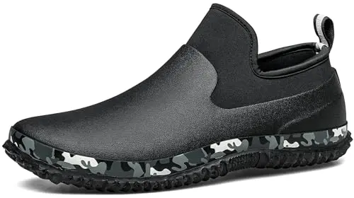 TENGTA black waterproof rubber gardening boots