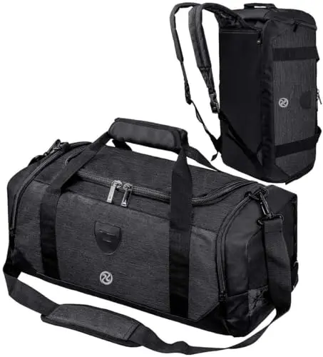 Black Cico Rider convertible duffel bag that transforms into a backpack