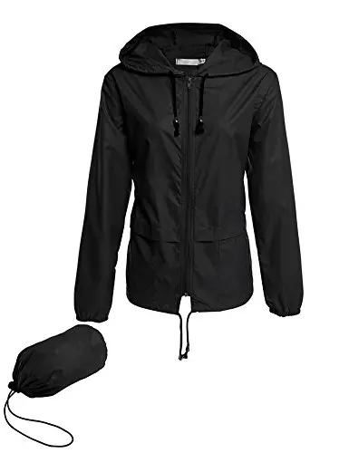 Avoogue lightweight packable raincoat for women in carrying pouch