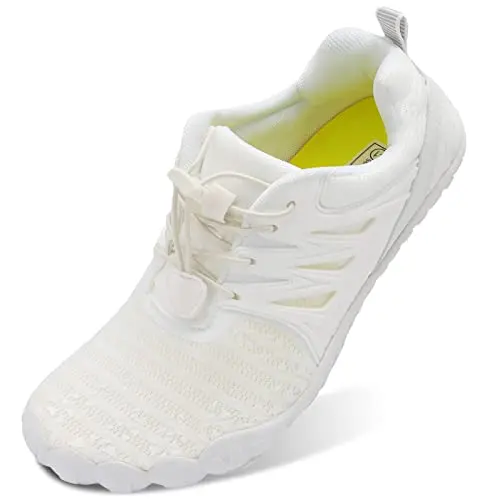 L-RUN white quick-dry trail running shoes