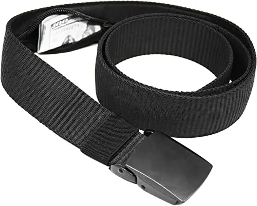 Tmolarun military style nylon belt with hidden zippered security pocket