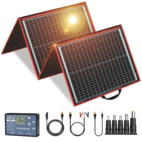 DOKIO 150W Compact Foldable Solar Panel Kit