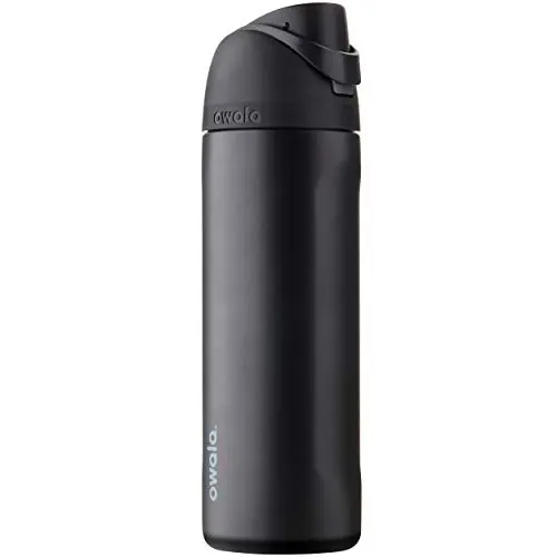 Owala FreeSip 24oz insulated stainless steel water bottle with straw and spout.