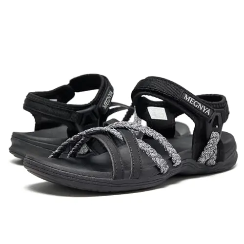 MEGNYA Comfortable Hiking Sandals for women with adjustable straps