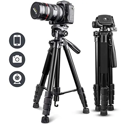UBeesize 67 inch camera and phone tripod with Bluetooth remote and holder