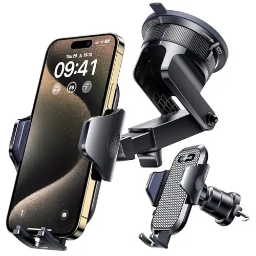 VANMASS military-grade car phone holder with large suction cup.