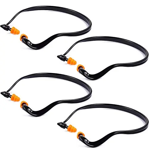 BBTO Banded Silicone Earplugs with neckband in orange