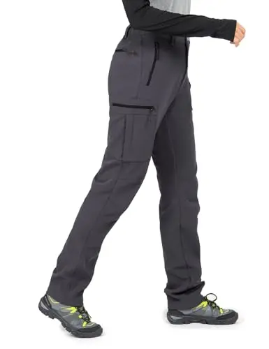 Wespornow women's fleece-lined softshell hiking pants