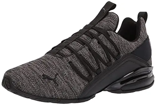 PUMA Men's Axelion Cross Trainer shoe in black and grey