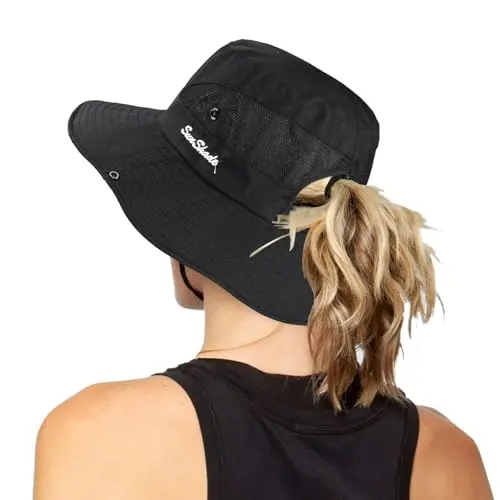 INOGIH Women's Foldable Mesh Sun Hat