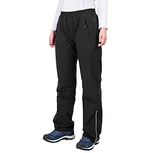 33,000ft Women's Waterproof Rain Pants with reflective piping.