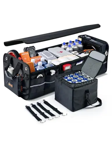 AstroAI black trunk organizer with detachable cooler bag