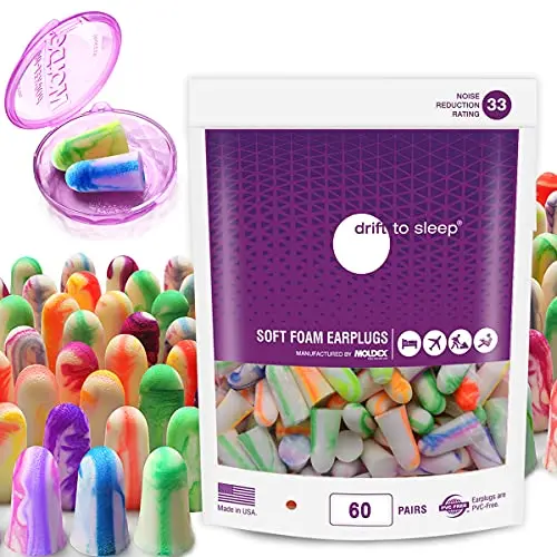 Moldex Soft Foam Earplugs in multi-color package