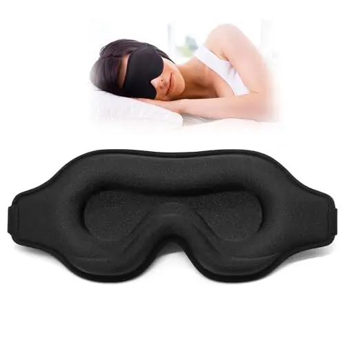Albatross Health black 3D contoured sleep mask for side sleepers