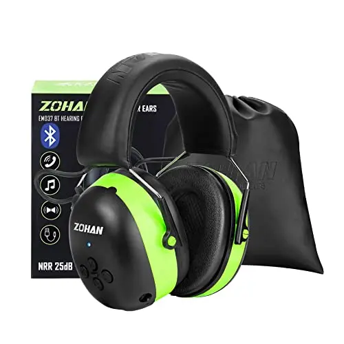 ZOHAN green Bluetooth hearing protector with noise reduction