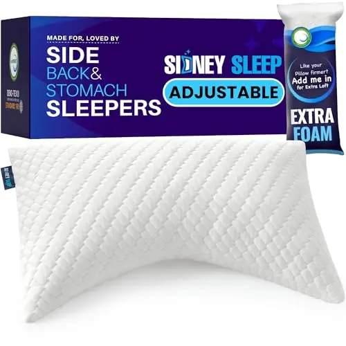 Sidney Sleep Pillow for Side and Back Sleepers with extra fill