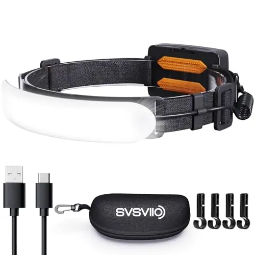 SVSVIIO PRO+ headlamp with its long-range LED beam and large battery pack