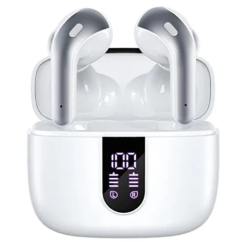 TAGRY Bluetooth Headphones True Wireless Earbuds in White