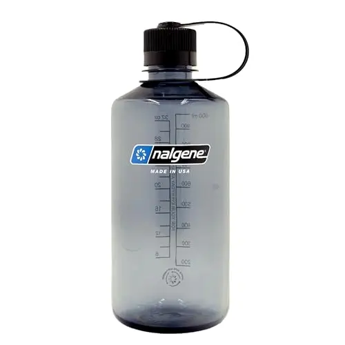 Nalgene narrow mouth water bottle in grey color