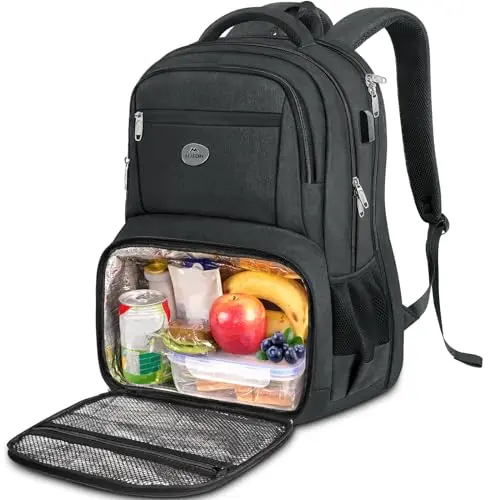 MATEIN 17-inch large travel backpack with insulated lunch box compartment