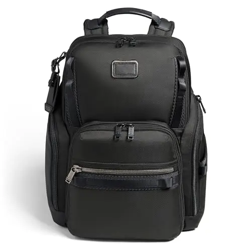 Tumi Alpha Bravo Search Backpack in black ballistic nylon