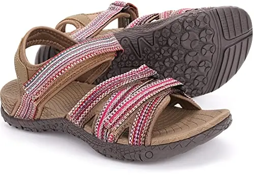 WHITIN Women's Hiking Sandals with arch support and adjustable straps