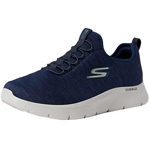 Skechers Gowalk Flex slip-on athletic walking shoe in navy blue