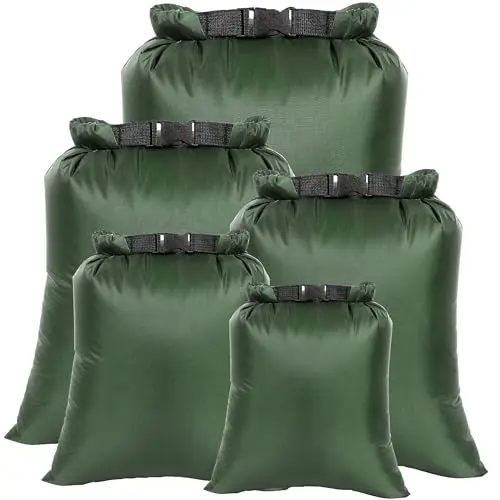 Ucolofun 5-pack waterproof dry bags in assorted colors and sizes