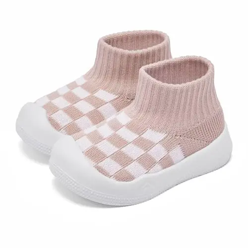 EASHI baby sock shoes with high-top grip and memory sole
